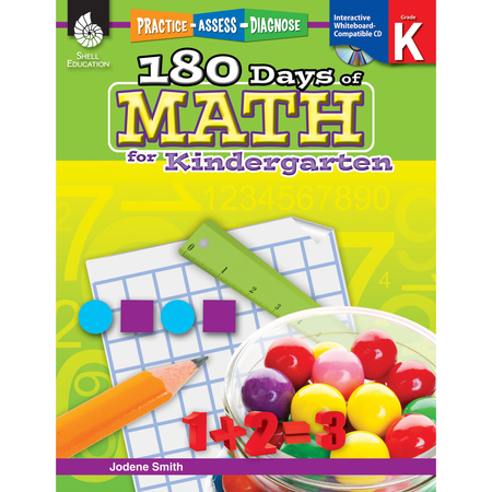 SHELL EDUCATION 180 Days of Math Book, Grade K 50803